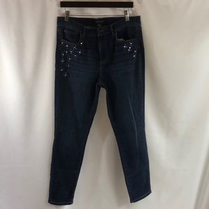 Ann Taylor Rhinestone Jeans 12